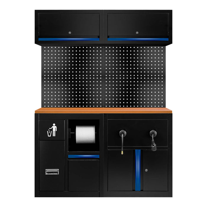 CONJUNTO DE MUEBLES MODULARES (16PCS) - EXTENSIÓN CON REF.16493 Y REF.18403 - AZUL