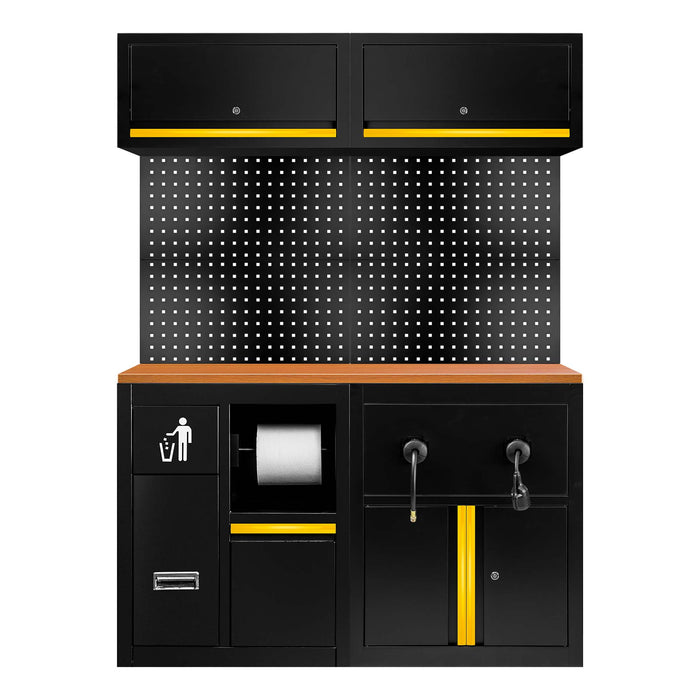 CONJUNTO DE MUEBLES MODULARES (16PCS) - EXTENSIÓN CON REF.16493 Y REF.18403 - AMARILLO