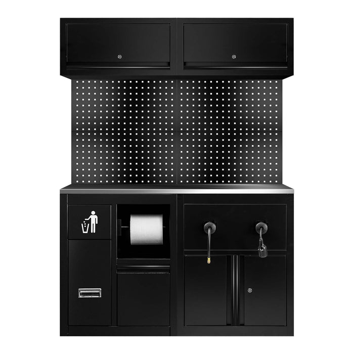 CONJUNTO DE MUEBLES MODULARES (16PCS) - EXTENSIÓN CON REF.16493 Y REF.18403 - NEGRO
