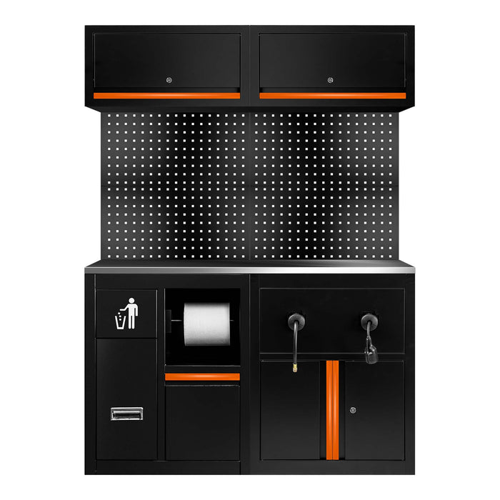 CONJUNTO DE MUEBLES MODULARES (16PCS) - EXTENSIÓN CON REF.16493 Y REF.18403 - NARANJA