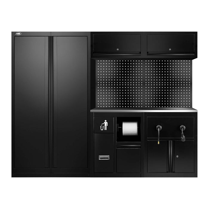CONJUNTO DE MUEBLES MODULARES (17PCS) - EXTENSIÓN CON REF.18105, REF.16493 Y REF.18403 - NEGRO
