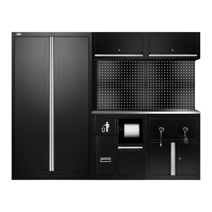 CONJUNTO DE MUEBLES MODULARES (17PCS) - EXTENSIÓN CON REF.18105, REF.16493 Y REF.18403 - PLATA