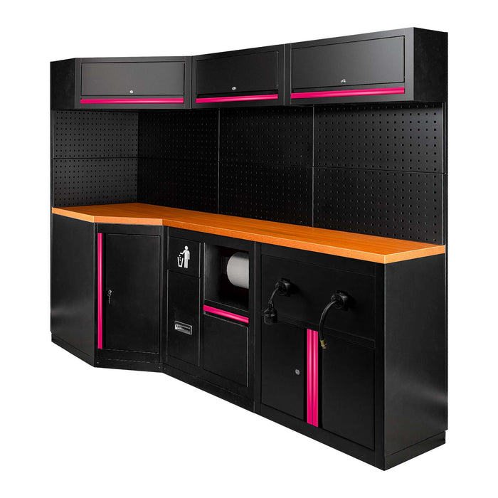 CONJUNTO DE MUEBLES MODULARES (27PCS) - EXTENSIÓN CON REF.16492, REF.16493 Y REF.18403 - ROSA