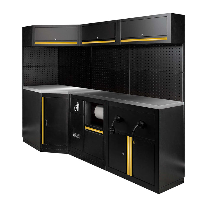 CONJUNTO DE MUEBLES MODULARES (27PCS) - EXTENSIÓN CON REF.16492, REF.16493 Y REF.18403 - DORADO