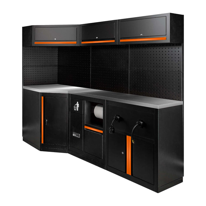 CONJUNTO DE MUEBLES MODULARES (27PCS) - EXTENSIÓN CON REF.16492, REF.16493 Y REF.18403 - NARANJA