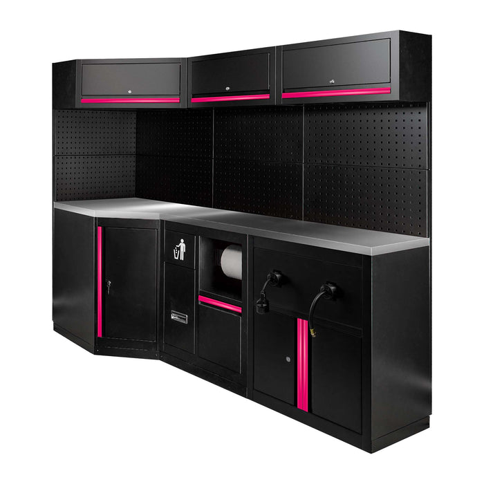 CONJUNTO DE MUEBLES MODULARES (27PCS) - EXTENSIÓN CON REF.16492, REF.16493 Y REF.18403 - ROSA