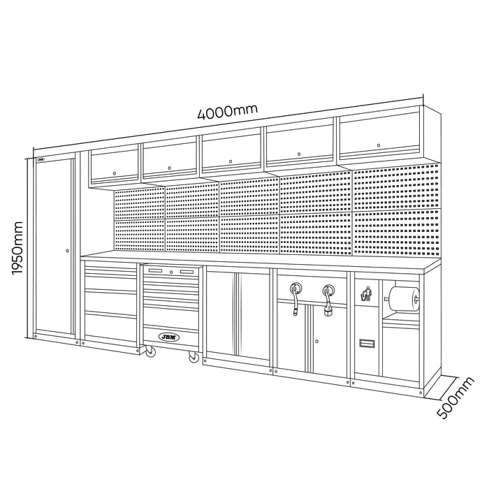 CONJUNTO DE MOBILIÁRIO MODULAR (34 PEÇAS) - EXTENSÃO COM SÉRIE446, REF.16493 E REF.18403 - ROSA
