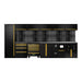 CONJUNTO DE MUEBLES MODULARES (34PCS) - EXTENSIÓN CON SERIE588, REF.16493 Y REF.18403 - DORADO