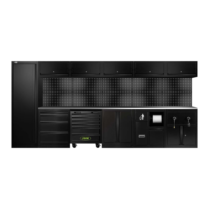 CONJUNTO DE MUEBLES MODULARES (34PCS) - EXTENSIÓN CON SERIE588, REF.16493 Y REF.18403 - NEGRO