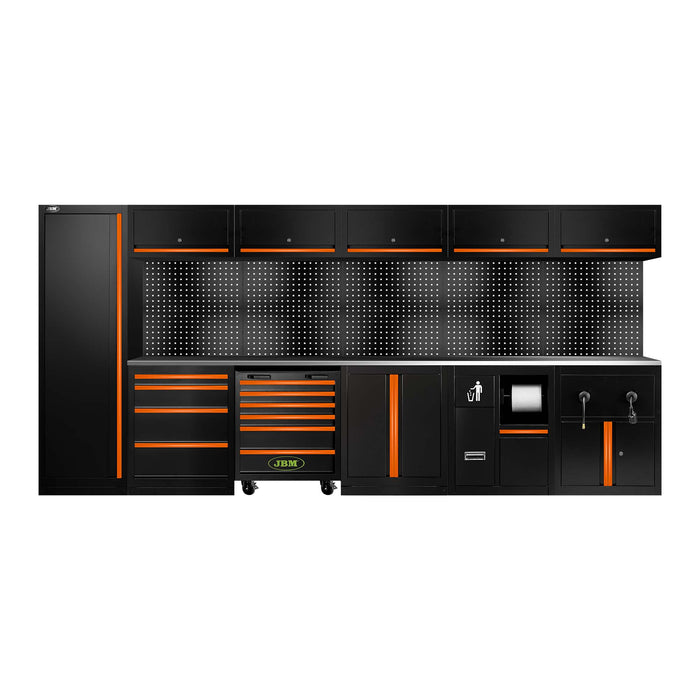 CONJUNTO DE MUEBLES MODULARES (34PCS) - EXTENSIÓN CON SERIE588, REF.16493 Y REF.18403 - NARANJA