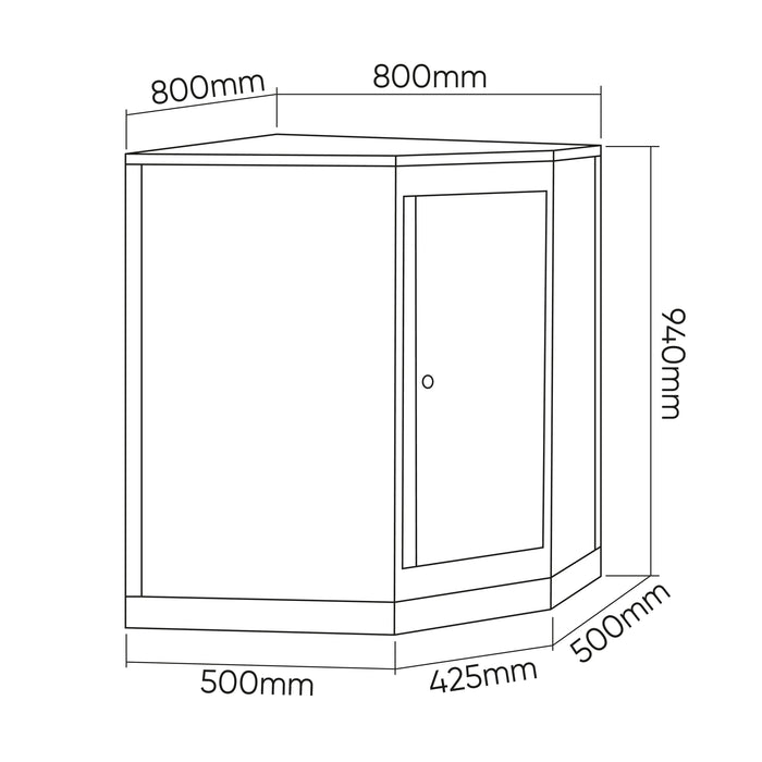 CONJUNTO DE MUEBLES MODULARES (4PCS) - EXTENSIÓN CON ARMARIO ESQUINERO