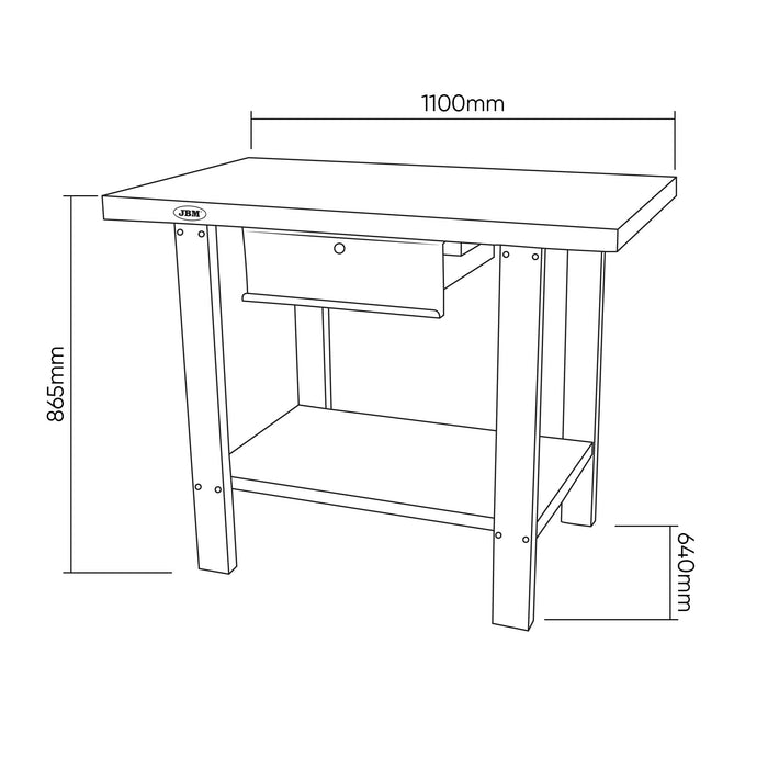 MESA DE TRABAJO DE 1 CAJÓN