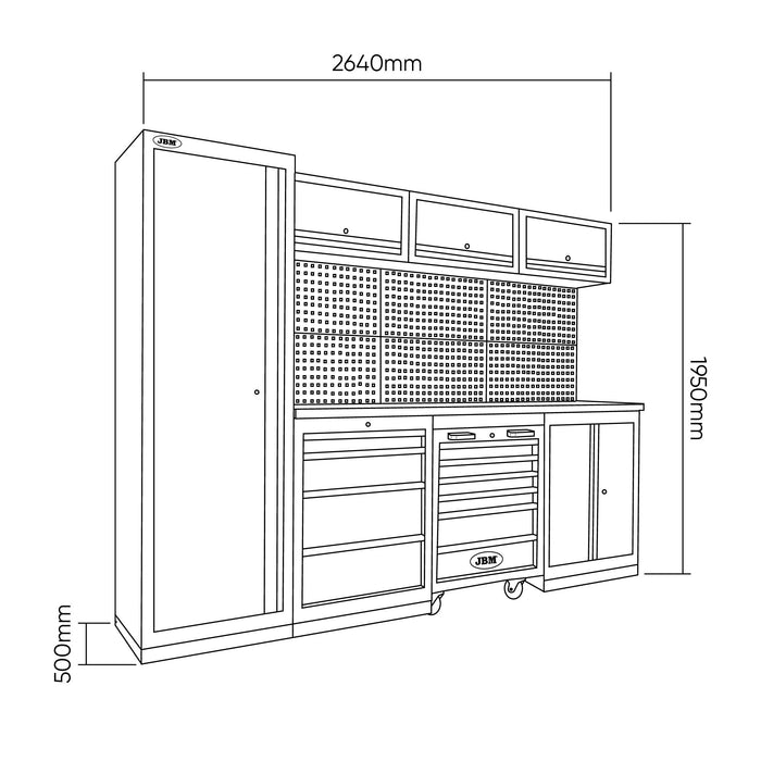 CONJUNTO DE MUEBLES MODULARES (18 PCS) + SET DE 4 MÓDULOS EVA CARBONO