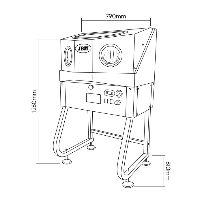 MACHINE DE NETTOYAGE DE PIÈCES AVEC THERMOSTAT 14L