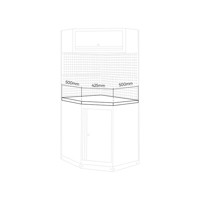 TABLEAU D'ANGLE EN ACIER INOXYDABLE POUR RÉF. 54327