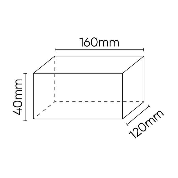 RUBBER LIFT PAD 160X120X40MM