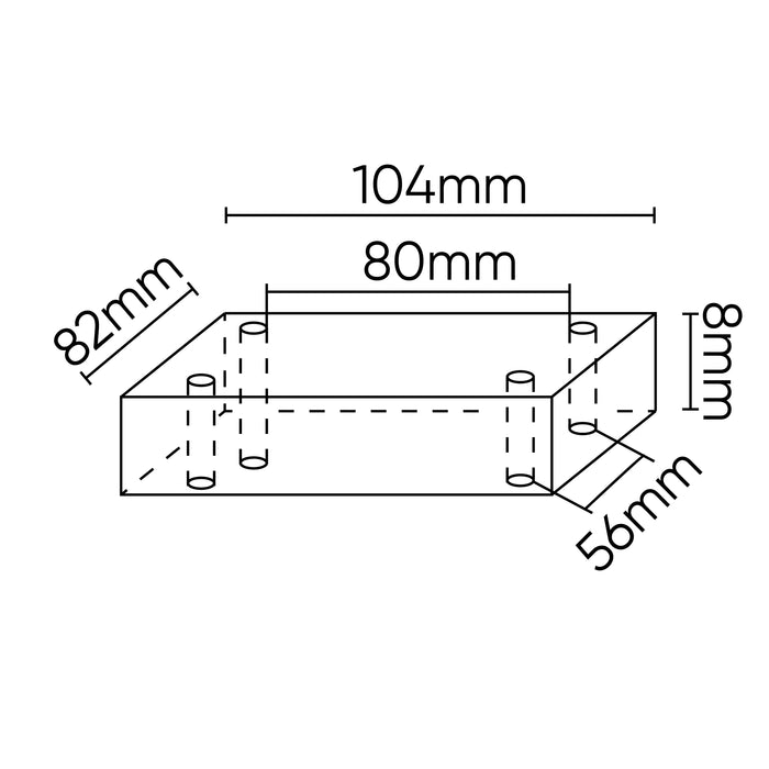 TAMPON EN CAOUTCHOUC POUR ÉLÉVATEUR ROTARY 104X82MM