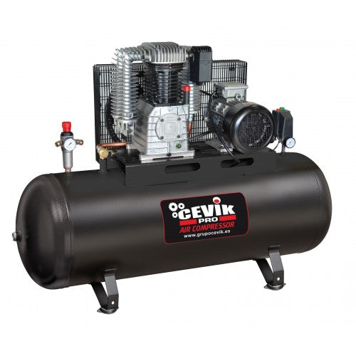 COMPRESOR CORREA CEVIK PRO ESTACIONARIO 270 LITROS 5,5HP 14 BAR TRIFASICO 400V CA-PRO314-5.5TF
